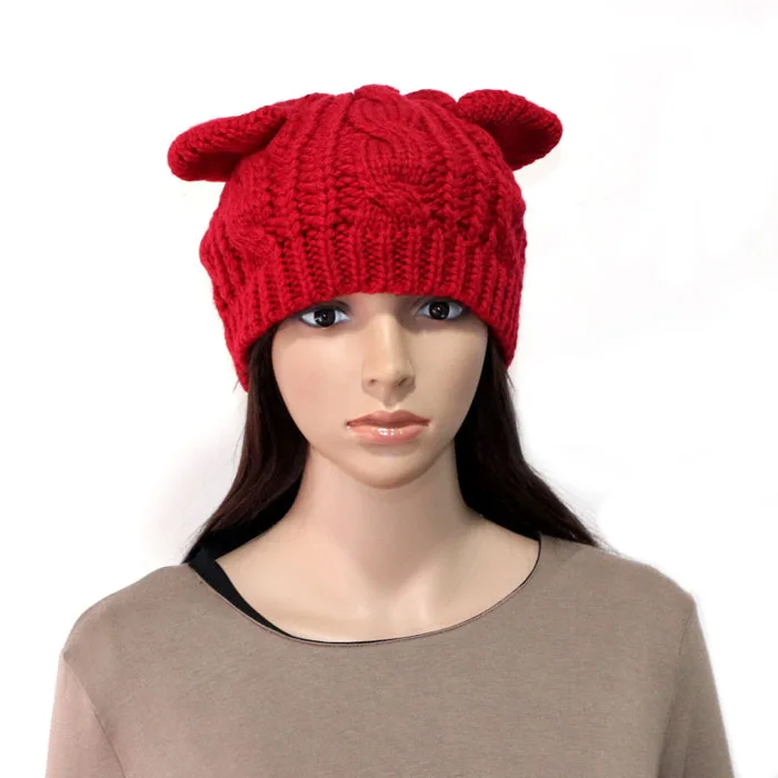 Летняя женская Регулируемая шапка в стиле хип хоп BeanieWomen Devil Horns зимняя с