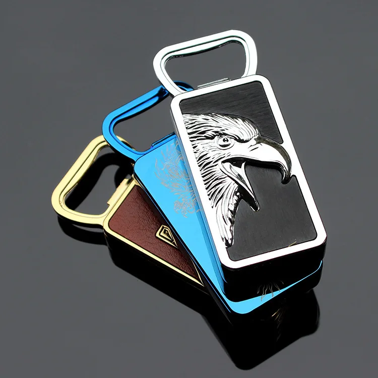 

2PCS/LOT Creative Multifunctional USB Rechargeable Lighter with Beer Bottle Opener