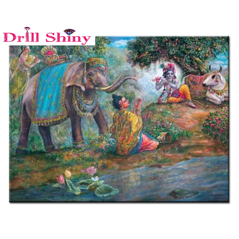 

Drill Shiny elephant Diamond embroidery diamond stitch crystal square diamond sets unfinished decorative diamond painting