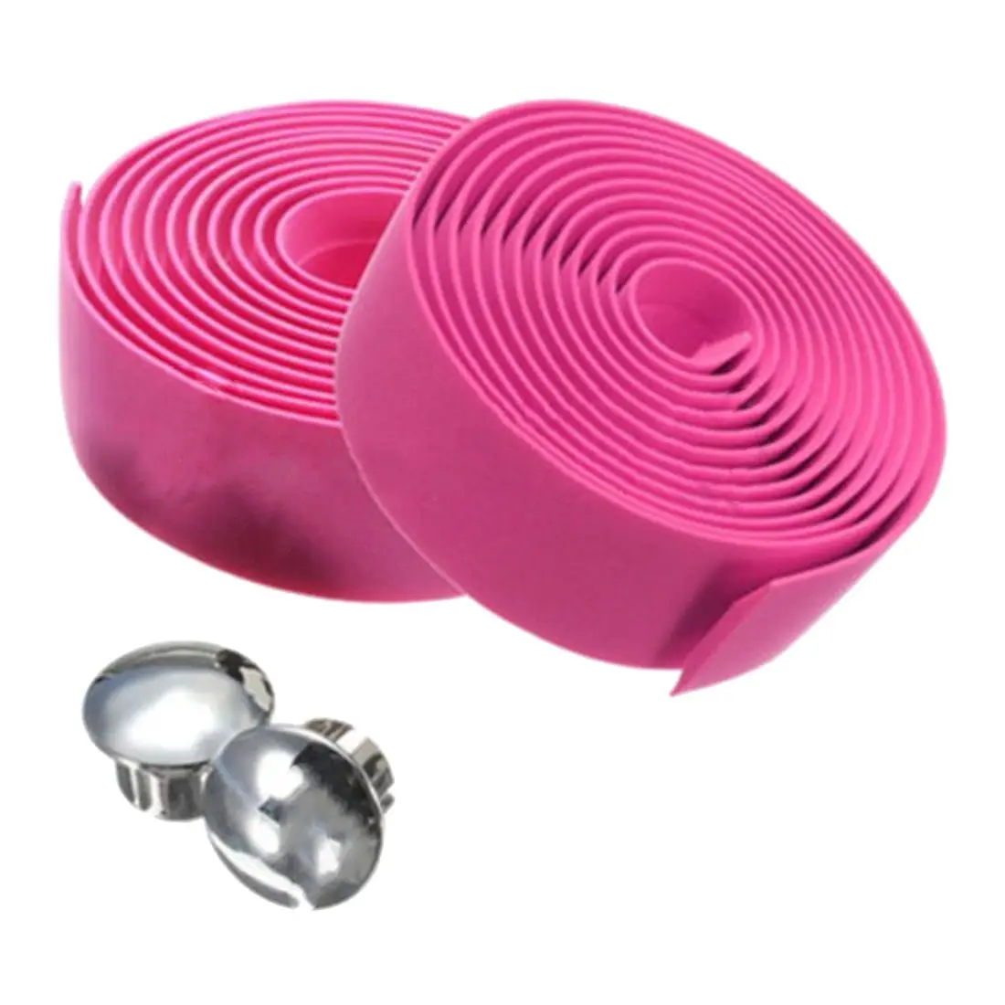 

2 x Wrap Ribbon Handlebar Tape Cuffs Handlebars Bicycle Cycling + Bar Plug pink