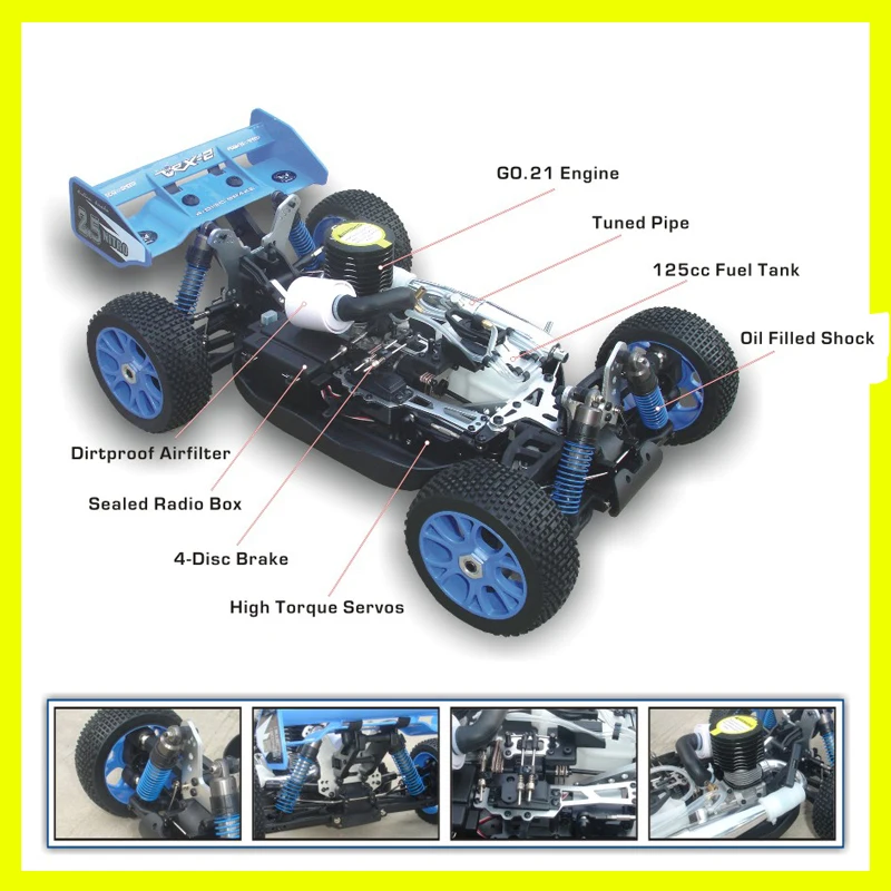 1/8 масштаб 4WD нитро мощность багги автомобиль, Радиоуправляемый автомобиль на бензине, нитро двигатель багги автомобиль