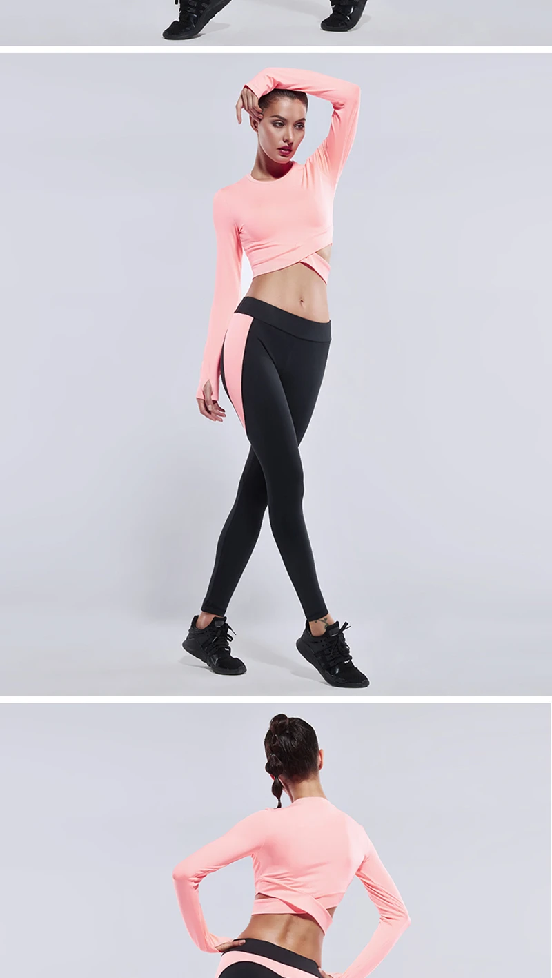 Vansydical женские рубашки для спортзала и йоги с длинным рукавом для бега, спортивная одежда для фитнеса, тренировки, спортивные футболки, одежда для йоги, укороченные топы