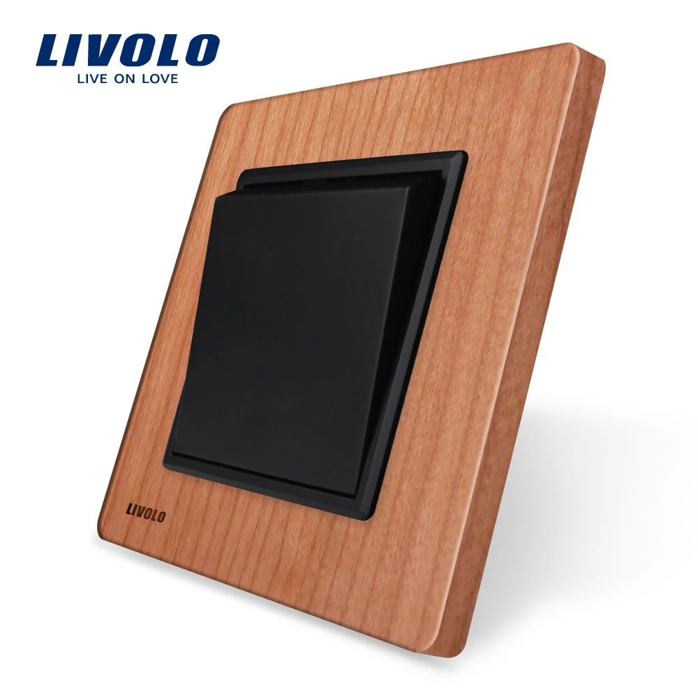 

Livolo EU standard Manufacturer Luxury Cherry Wood Panel, Push Button Switch/ Smart Home, VL-C7K1-21