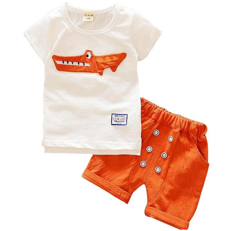 Baby Boys Clothes Set 2017 Summer Kids Clothes Boys Top+Shorts Boys