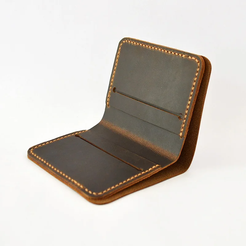Nobrand Handmade Designer Wallet Men Genuine Leather Handmade Leather Goods Bifold Short Wallet Male Clutch Cuzdan nobrand 101 s