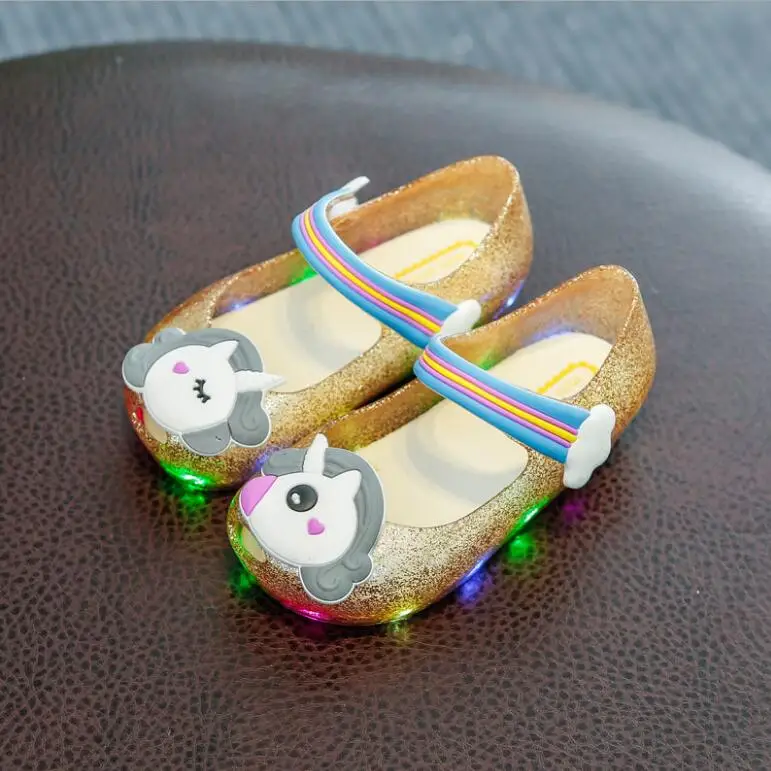 

Cartoon Princess Sandals Shoes Led Light Shoes Anti-skid baby Kids Sandals Baby Girls Sandals Jelly Shoes Children's Shoes
