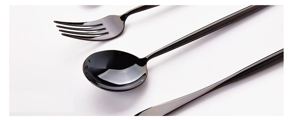 LIYIMENG Exquisite Tableware 24Pcs Western Dinnerware Knife Fork Stainless Steel Steak Cutlery Dinner Set Tools19