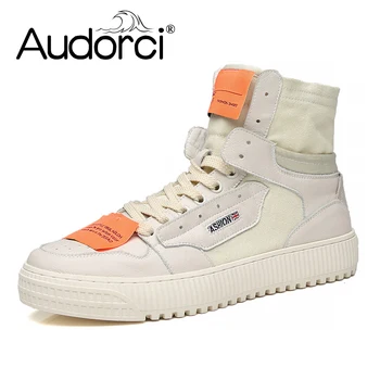 

Audorci 2018 4 Colors Men's Cow Suede Leather Ankle Boots Male Autumn Lace-Up Shoes Outdoor Motorcycle Martin Man Boot SIze38-44