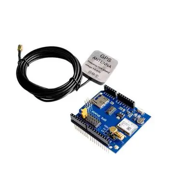 

! 5pcs/lot GPS Shield GPS record expansion board GPS module with SD slot card With Antenna for UNO R3