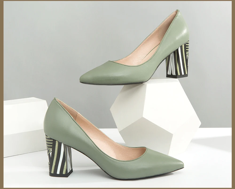 SOPHITINA/женские туфли-лодочки; модные разноцветные туфли из высококачественной натуральной кожи; удобные туфли на квадратном каблуке; Лидер продаж; дизайнерские туфли-лодочки; A84