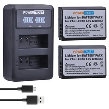 2Pcs 2200mAh LP-E10 LP E10 LPE10 Camera Battery + LED USB Dual Charger for Canon EOS 1100D 1200D 1300D Kiss X50 X70 X80 Rebel T3