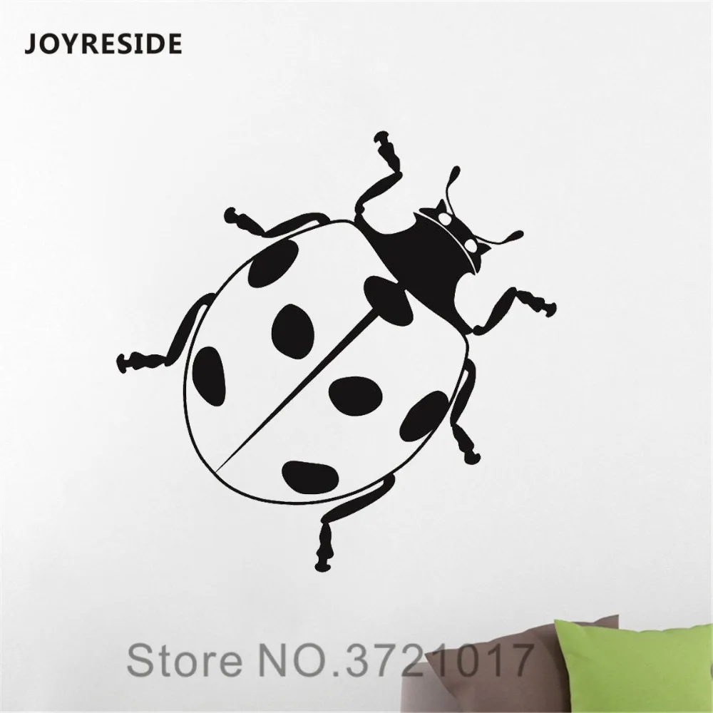JOYRESIDE Ladybird Insect Wall Ladybug Decals Vinyl Sticker Design Kids Room Home Interior Decor