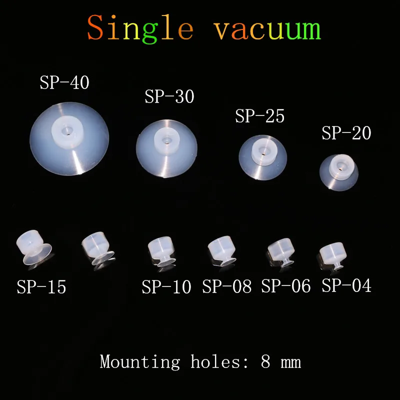 

Free shipping 20pcs mechanical hand parts vacuum suction cup silicone suction nozzle head three series SP06/08/10/12/15/20/25/30