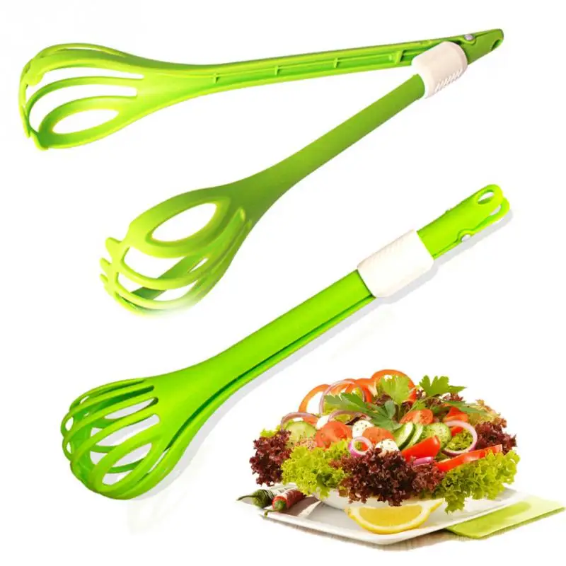 

Multi-funtional Home kitchen Green Hand held Food ice cubes Clip Bakery Tool Tongs Plastic BBQ Bread Clip Snack Salad Clamp