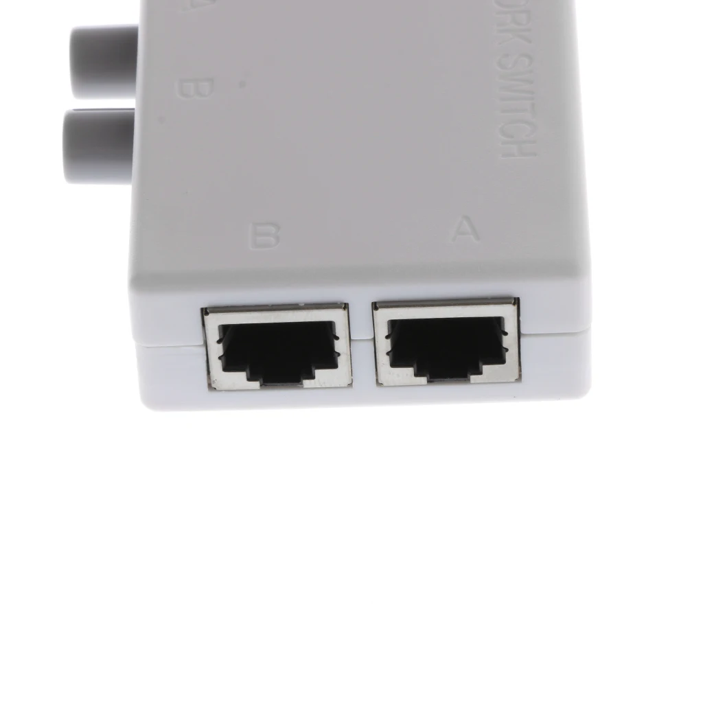 RJ45 2 Ports External Push Botton Network Switch RJ45-2M for PC Laptop RJ45-2M Network Switch Long life repeated