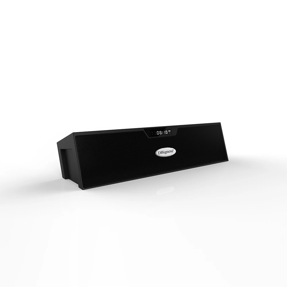 Black Speaker Dbigness HiFi Bluetooth динамик 10 Вт супер бас Поддержка Будильник с ЖКД экран портативные динамики стерео звуковая коробка портативный динамик - Цвет: Black Speaker