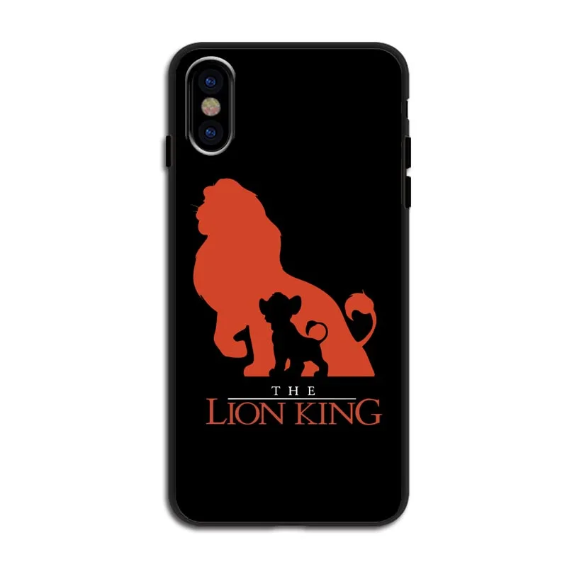 TPU Милый мягкий силиконовый черный чехол для телефона Lion King Hakuna Matata для iPhone 11 Pro MAX 5 5S SE 6 6S Plus 7 8 Plus XS XR XS MAX - Цвет: TPU
