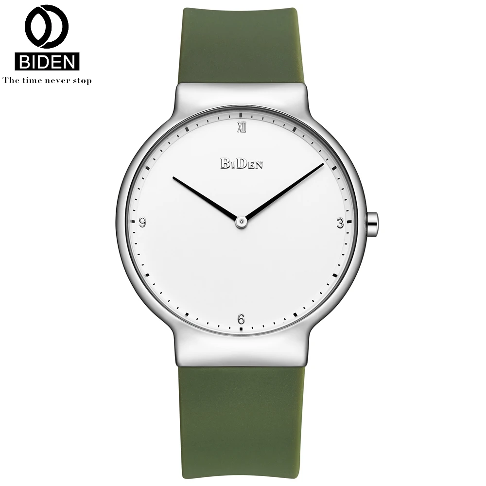 

BIDEN Fashion Women's Watches Casual Silicone Strap Ladies Quartz Watch Slim Dial Individuality Woman Wristwatch