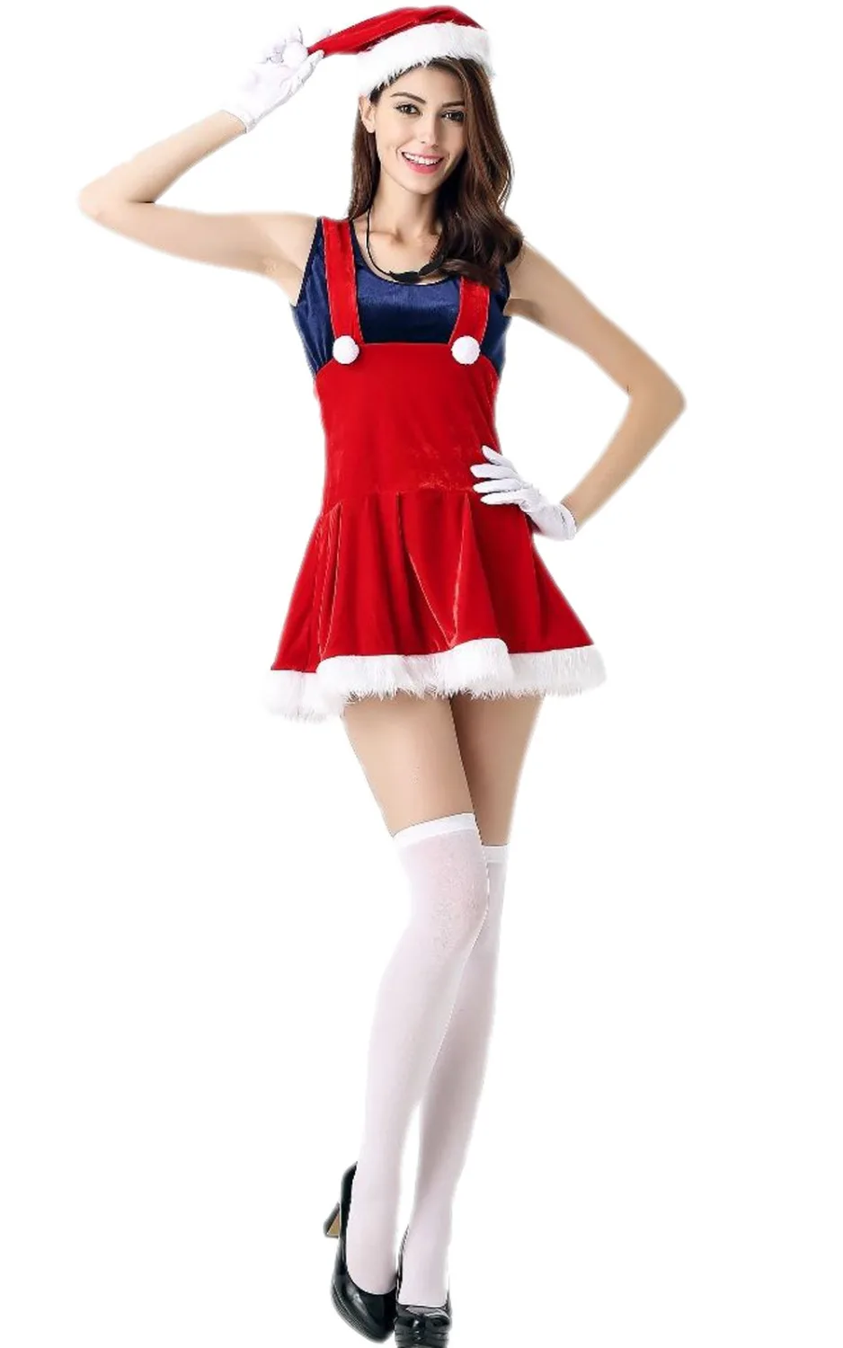 Fancy Sexy Santa Sweetie Dress Costume Red Christmas Party Cosplay