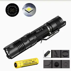 Nitecore P12GT фонарик с nitecore Nl189 3400 мАч 18650 батареи 7 режимов CREE XP-L Hi V3 LED 1000 люмен 320 м Луч расстояние