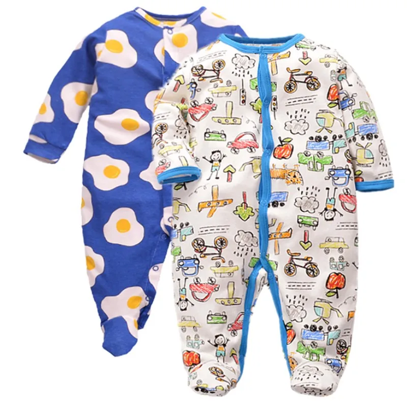 Новое поступление, комбинезон для маленьких мальчиков и девочек, 2 предмета в комплекте, детская одежда унисекс с длинными рукавами, одежда для малышей, детские пижамы для новорожденных