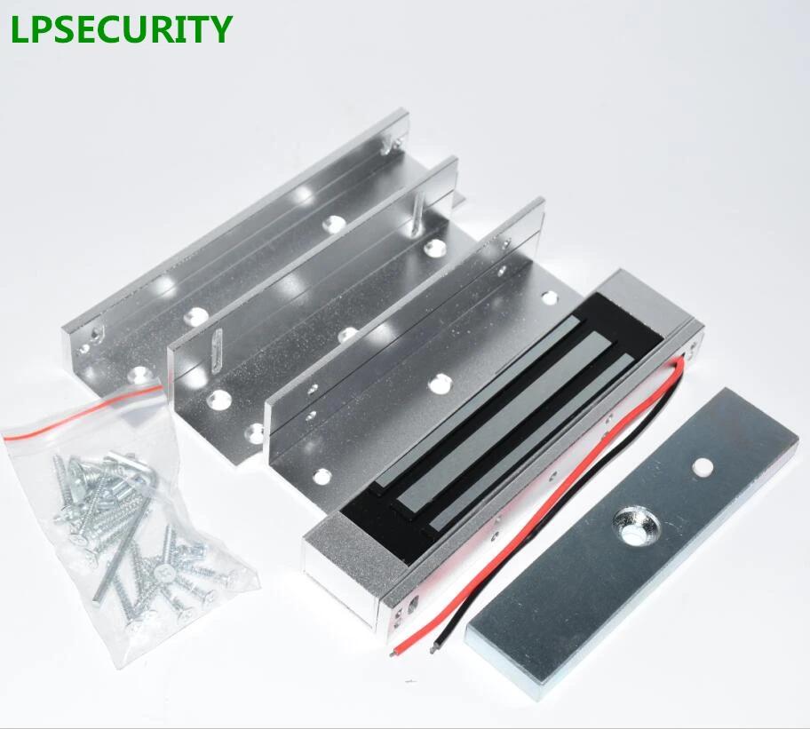 

LPSECURITY 180kg 350lbs Electric Magnetic Door Lock WITH ZL BRACKET for Access control system intercom office glass wooden door
