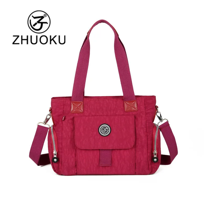 ZHUOKU Brand Design Female Bag Monkey Pendant Handbag Bolsos Mujer High Quality Nylon Bag