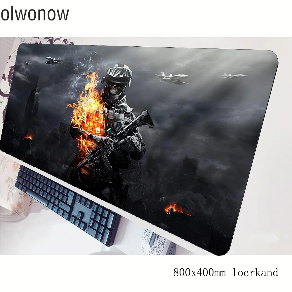 

battlefield mousepad gamer wrist rest 800x400x3mm gaming mouse pad anime notebook pc accessories laptop padmouse ergonomic mat