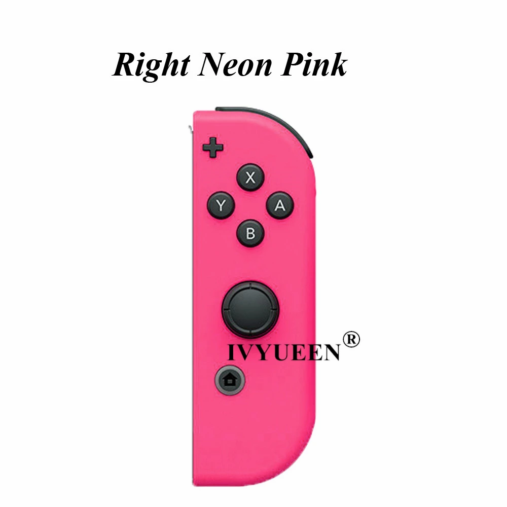 IVYUEEN/сменный чехол-накладка для пульта дистанционного управления Kind Switch NS Joy-Con, чехол для контроллера JoyCons, зеленый, розовый, белый, запасные части - Цвет: Right Pink