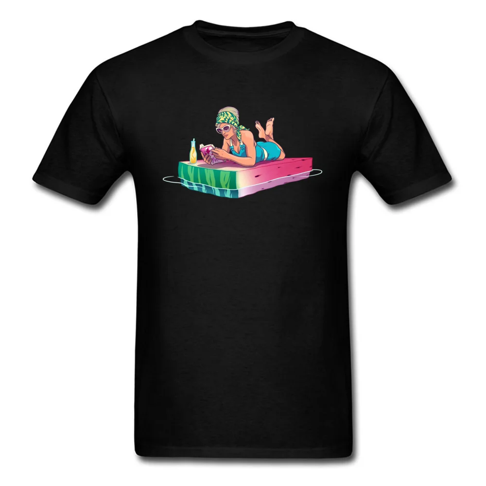 Watermelon T Shirt Family Short Sleeve Fitted Round Collar All Cotton Tops Shirts Unique Tshirts for Men NEW YEAR DAY Watermelon black