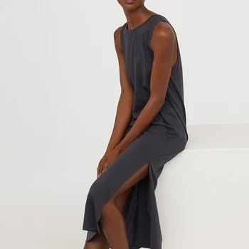 

SISULI 100% Pure Mulberry Silk Crepe De Chine Fabric Dress Women Office Lady Long Dress 2018 Women's Summer Clothes Party Night