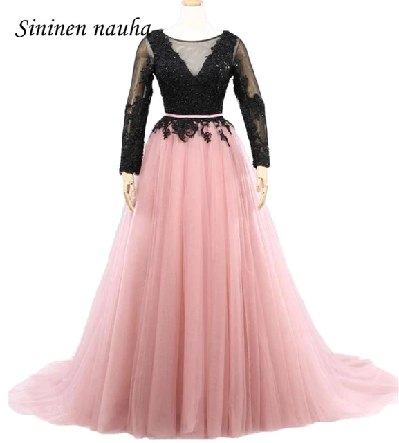 Negro Rosa Vestidos De larga Formal De baile De graduación vestido De una línea vestido De tul Vestidos fiesta vestido De fiesta 313 _ - AliExpress Mobile