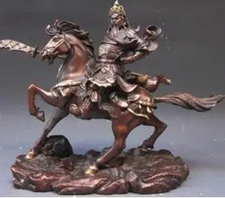 

Chinese Bronze Guan Gong (Guan Yu) On Horse Statue (A0314)