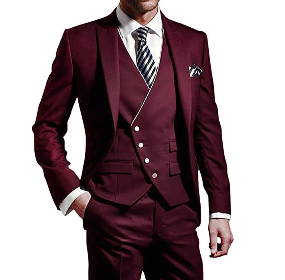 Abiti-da-uomo-groomsuit-blazer-one-button-formale-affari-suits3-pezzi-abiti-da-uomo-con-i