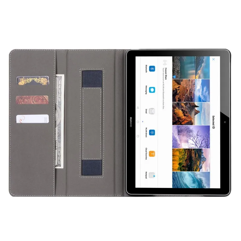 Ремешок чехол для huawei T3 10 9,6 2017 Бумажник слот для карт памяти Pu кожаный чехол для huawei MediaPad t3 9,6 дюймов Tablet
