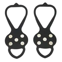 С принтом «Снежная королева силиконовые кошки Открытый 5-зубы Non-slip вышлите ваш заказ прямо к этому поставщику Спайк анти-тапки Крышка для скалолазания