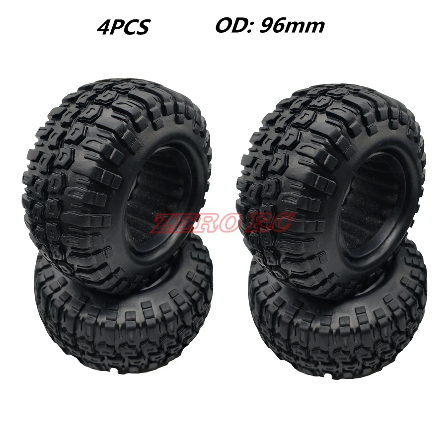 

RC 1/10 Scale Truck 1.9" TIRES ROCK CRAWLER 96mm TYRE WITH FOAM FOR 1:10 RC4WD D90 D110 SCX10 CC01 TF2 Beadlock Wheel