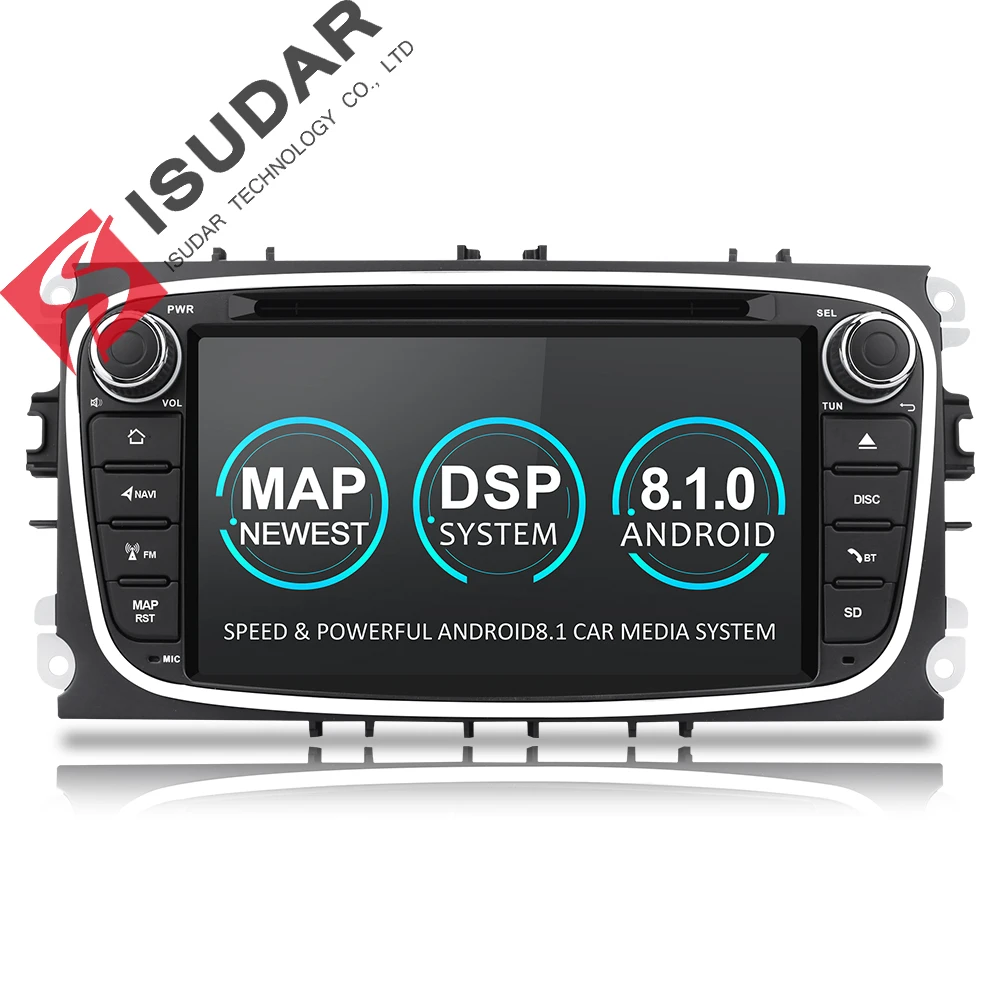 Isudar font b Car b font Multimedia Player Android 8 1 GPS 2 Din font b