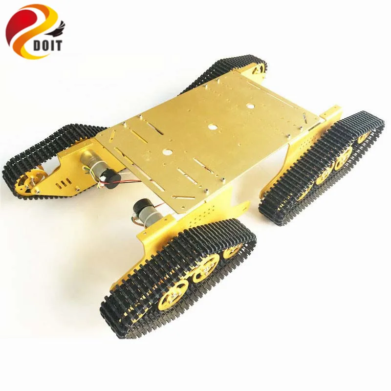 

4wd RC Tank Model RC Tracked Vehicle with 4pcs Plastic Tracks+ Metal Wheels DIY RC Toy Parts