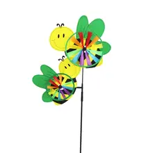 3D большое милое животное пчела ветряная мельница ветряная прядилька Вихрь дворовый садовый декор для улицы Классические игрушки