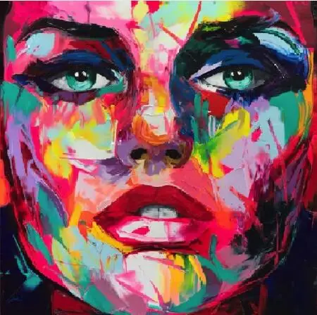 Embeish Франсуаза Nielly нож картина маслом HD Печать на холсте домашняя декоративная фигурка настенные картины красочное лицо портрет художественные работы - Цвет: as pictures