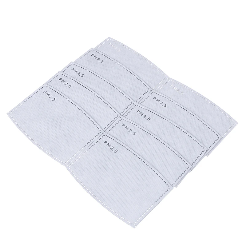 20 pc filtros reemplazables 5 capas máscaras Anti Filtro de carbono activado eficiente PM2.5 Anti niebla boca mufla a prueba de polvo filtro