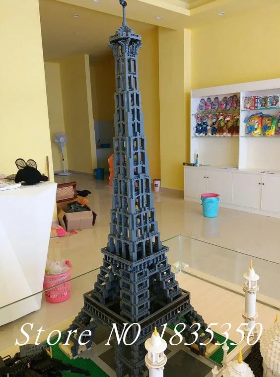 

2017 New LEPING 17002 3478pcs The Eiffel Tower Model Building Kits minis Brick Toys Compatible With 10181 Gift DIY Blocks