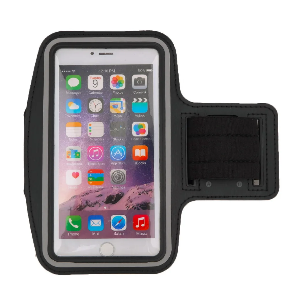 Kopen 1 stks Premium Running Jogging Sport GYM Armband Case Cover Houder voor iPhone 6 Plus Reflecterende strip neopreen materiaal Hot verkoop