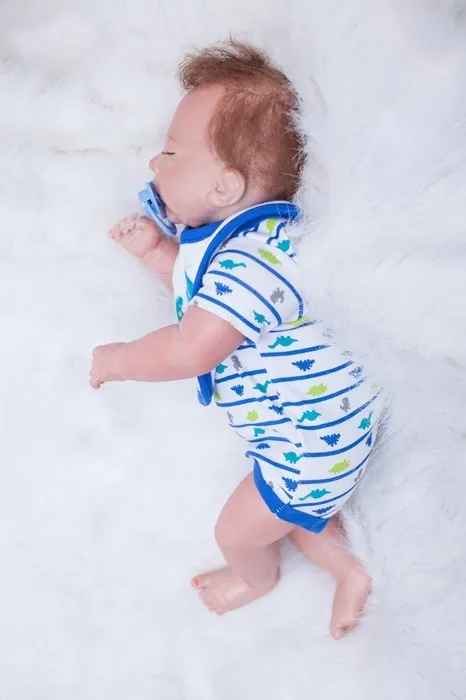 

50cm Soft Body Silicone Reborn Baby Doll Toy Lifelike Baby-Reborn Sleeping Newborn Boy Doll Kids Birthday Gift Girl Brinquedos