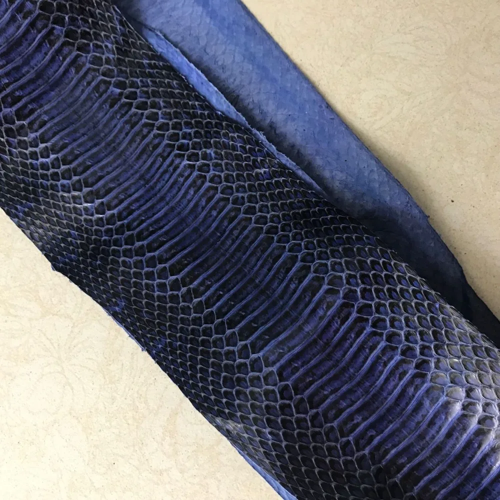 WS013 синяя и черная змеиная кожа для рукоделия