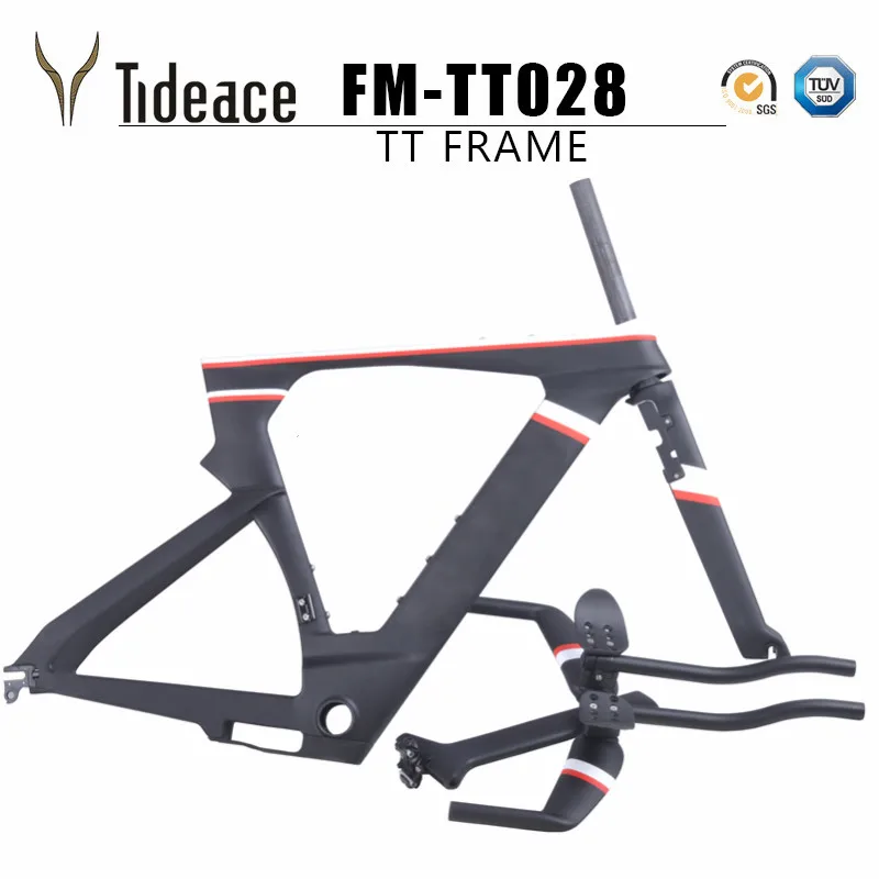 

2019 NEW Di2 carbon time trial triathlon frame 700c light carbon TT bike frame carbon TT frameset with free brake clipers