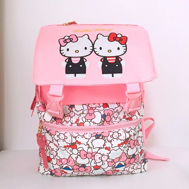 

KT cat pink girls 15" backpack travel tote laptop school bags anime knapsack packsack rucksack unisex bag new