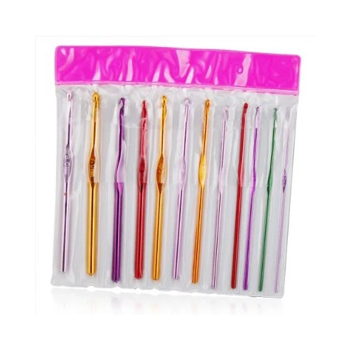 

Practical Boutique WMA 12 Sizes Multi coloured Aluminum Crochet Hooks Needles Set 2mm-8mm