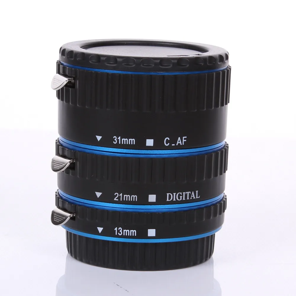 

Blue Metal Mount Auto Focus AF Macro Extension Tube Ring for Canon EOS EF-S Lens 100D 60D 70D 550D 600D 6D 7D T5i T4i